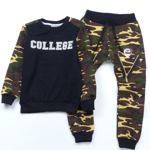 Boy's  Camo 'College' Set, Slim Fit Joggers (6-11y) - Clothes4Kids