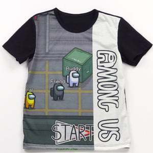 Unisex Among Us Black / White T-Shirt (6-16y) - Clothes4Kids