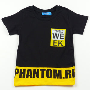 Boys' Phantom' Printed T-Shirt Black/Blue (4-8y) - Clothes4Kids
