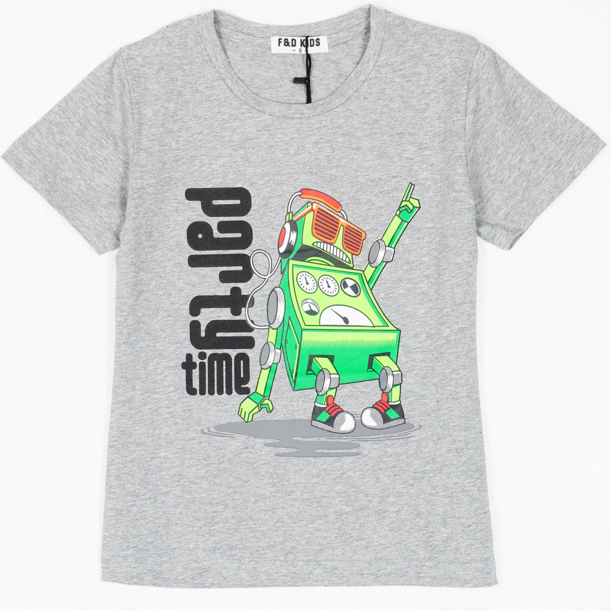 Boys' Party Time' Robot T-Shirt *Last sizes-128(7-8y),170(15-16y)* - Clothes4Kids