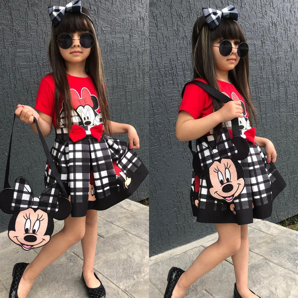 Girls' Minnie Mouse ' Printed Black/Red Set *Slim Fit* (18m-7y) - Clothes4Kids