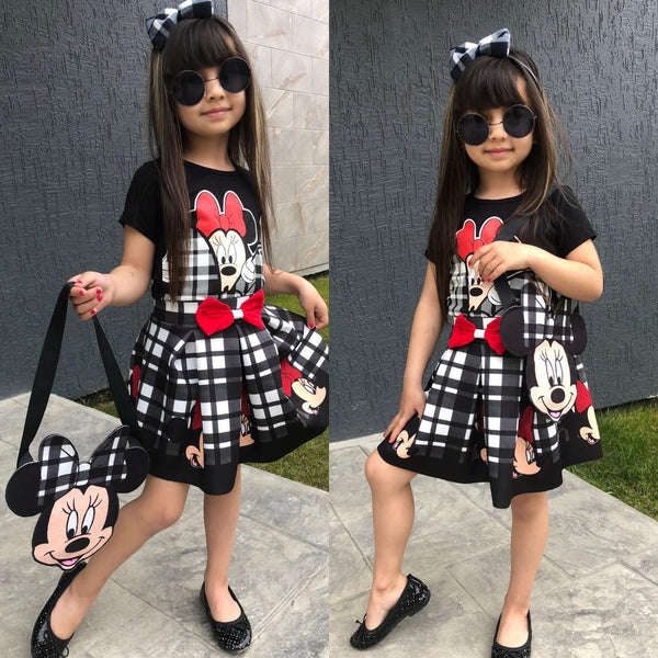 Girls' Minnie Mouse ' Printed Black/Red Set *Slim Fit* (18m-7y) - Clothes4Kids